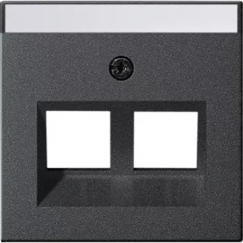 Gira System 55 afdekplaat voor Modular Jack 30° 2-voudig antraciet 264028