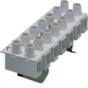 Hager K53 7-polige stuurstroomklem, schroefaansluiting, DIN-rail montage, 250V, 24A, grijs