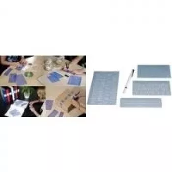 WEDO lettersjabloon-set, 5 mm, 10 mm, 20 mm, transparant, kunststof etui (70 12)