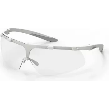 Uvex Super Fit ETC 9178 veiligheidsbril met anti-condens en UV-bescherming, helder glas, antraciet/blauw montuur 9178415