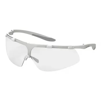 Uvex Super Fit ETC 9178 veiligheidsbril met anti-condens en UV-bescherming, helder glas, antraciet/blauw montuur 9178415