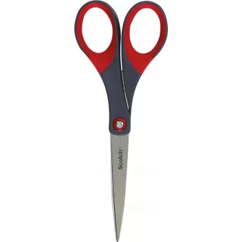 3M Scotch Precision schaar 180 mm rood/grijs puntig roestvrij staal Comfort Grip (1447)