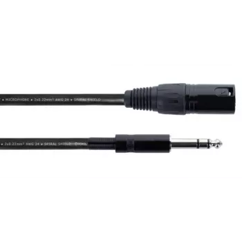 Cordial EM 1 MV XLR naar 6,3 mm TRS jack audiokabel 1 m zwart 14810