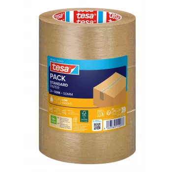 tesa STANDARD ecoLogo® 58292 verpakkingstape bruin 50 m x 50 mm 3 rollen