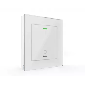 MDT BE-GTL1TW.B1 glastaster II Light, 1-voudig, RGBW status-LED, temperatuursensor, wit
