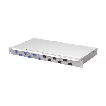 METZ CONNECT VIK 6xLC-Duplex OS2 singlemode glasvezelmodule, 12 vezels, PC-polijst, lichtgrijs 1504507406-F