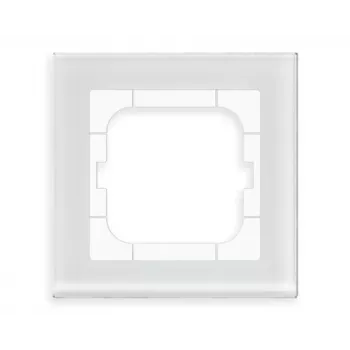 MDT glasframe 1-voudig wit voor 63mm modules BE-GTR163W.01