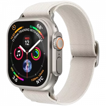 VONMÄHLEN Classic Nylon Loop voor Apple Watch 40/41/42mm, crème