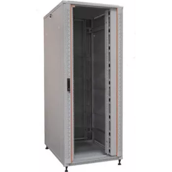 IT-BUDGET 19 inch serverrack SRK 42U, 800x1000 mm, glazen/stalen volle deur, kabelgoten, gemonteerd, lichtgrijs (99ITB19SRK42810GGNM)