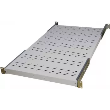 IT-BUDGET 19 inch vaste rackbodem / apparatuurlade, 150 kg draagvermogen, 750 mm diepte, lichtgrijs 90ITB19FBX750G
