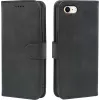 AIMOYU Premium leren flip wallet hoesje voor iPhone SE (2022/2020), iPhone 8/7 - zwart