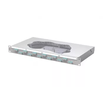 METZ CONNECT las-patchpaneel 12xSC duplex OM3, 1U, lichtgrijs 150455BA12-F