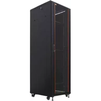 IT-BUDGET 19 inch netwerkkast SRK - 38U - 600x800 mm - glazen/massieve deur - gemonteerd - zwart (99ITB19SRK3868GSNM)