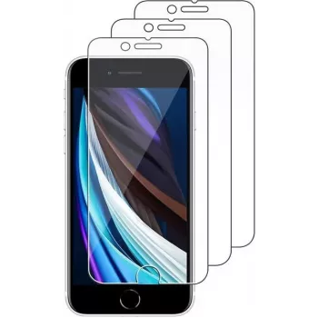 JETech displayscherm van gehard glas voor iPhone SE 3/2 (2022/2020) 4,7 inch - 3-pack, 9H, 2.5D, hoesvriendelijk