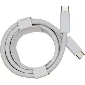 PowerRay USB-C naar USB-C 240W nylon gevlochten kabel, 2m, wit, bulk 4260357351163