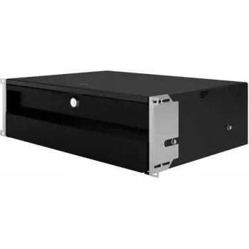 IT-BUDGET 19 inch racklade voor kleine apparaten, documenten, gereedschap - 3U - afsluitbaar - zwart (90ITBSL3HES)