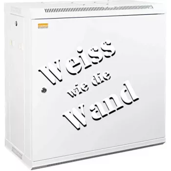 IT-BUDGET 19 inch wandmontage-netwerkkast SWA - 12U - 600x300 mm - stalen deur - afneembare zijpanelen - accessoireset - zuiverwit (90ITB19WS1263MW)