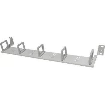 IT-BUDGET 19 inch 1U kabelmanagementpaneel met 5 naar voren versprongen horizontale kabelogen, lichtgrijs 90ITBKMAKB1HEG