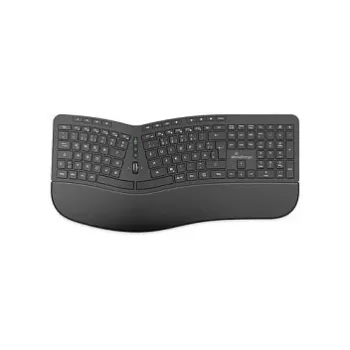 MediaRange ergonomisch draadloos multimediatoetsenbord QWERTZ zwart MROS279