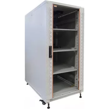 IT-BUDGET 19 inch netwerkkast SRK compleetset 22U 600x800mm glazen frontdeur lichtgrijs 99ITB19SRK2268GGM