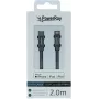 PowerRay USB-C naar Lightning MFi gevlochten kabel 2m grijs PR-DCCL200TGY