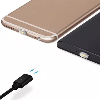 CYOO magnetische USB-oplaad- en datakabel – 2-in-1 Micro USB & Lightning naar USB – 1m – zwart