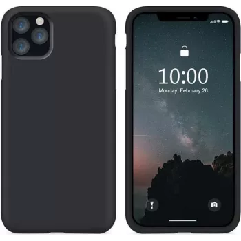 CYOO premium vloeibaar siliconen hoes voor Apple iPhone 12 Pro Max 6,7 inch – zwart – hard (CY121878)