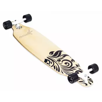 MUUWMI AU 559 longboard skateboard, 8-voudig esdoorn deck, ABEC 7 kogellagers, 70mm wielen, hout