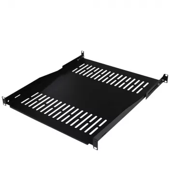 IT-BUDGET 19 inch rack-legplank / apparaatplateau - 80 kg draagvermogen - 550 mm diepte - dieptevariabele montage - zwart (90ITB19FBX550S)