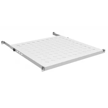IT-BUDGET 19 inch vaste plank voor serverkasten, 0,5U, 950 mm diepte, 80 kg draagvermogen, lichtgrijs 12WZ82648008011