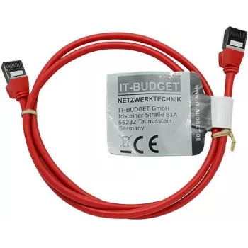 IT-BUDGET slim Cat.8.1 S/FTP patchkabel, 1,5 m, rood 90ITBSLIM81PK15R