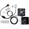 IT-BUDGET IT-kastventilator-kit met thermostaat, 160 m³/h, 230 V, voorgemonteerd, 1 ventilator 90ITBTKD180603KTHS128
