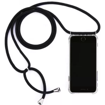 CYOO Necklace Case+ telefoonketting voor Samsung Galaxy S10e – zwart siliconen met lanyard (CY121018)