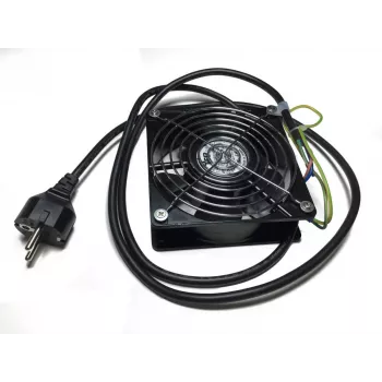 IT-BUDGET compleetset IT-kast ventilator – 160 m³/h luchtstroom – 230 V – 1 ventilator, bedraad + beschermrooster, montagemateriaal (90ITBLUESET1)