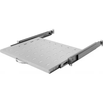 IT-BUDGET 19 inch uittrekbaar rek, volledige uittrek, 30 kg draagvermogen, 350 mm diepte, lichtgrijs (90ITBAFB350G)