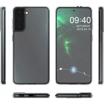 CYOO Ultra Slim siliconen hoesje voor Samsung Galaxy S21 (SM-G991F) - transparant CY122243