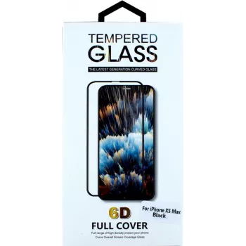 CYOO Apple iPhone XS Max gehard glas displayschermfolie 6D full coverage zwart