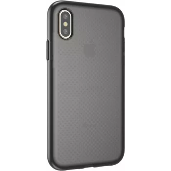 CYOO Dot Back siliconenhoes voor Apple iPhone XS Max - transparant/zwart