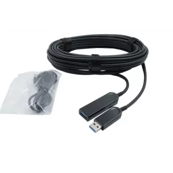 EXSYS USB 3.2 Gen 1 actieve optische kabel (AOC), 30 m, USB-A stekker naar USB-A stekker, zwart EX-K1693