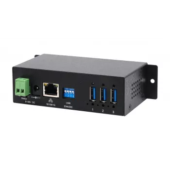 EXSYS EX-6005HMVS Gigabit USB 3.2 Gen 1 device server, 3-poorts, 15KV ESD