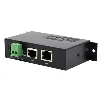 EXSYS EX-6007POE-WO PoE+ Gigabit-injector, metalen behuizing, 12-24V DC-ingang, zonder voeding