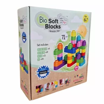Gerardo's Toys zachte bouwstenen set, 71 delen, EVA-schuim, meerkleurig