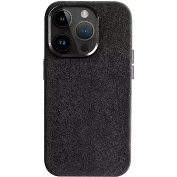 CYOO Alcantara hoes voor Apple iPhone 15 Plus, zwart CY123273