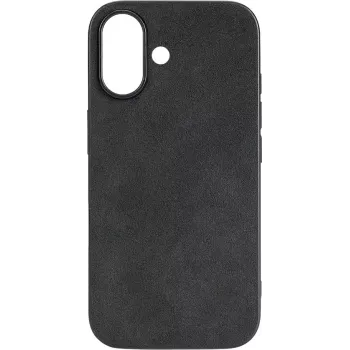 CYOO Alcantara hoesje voor Apple iPhone 16 zwart (CY123615)