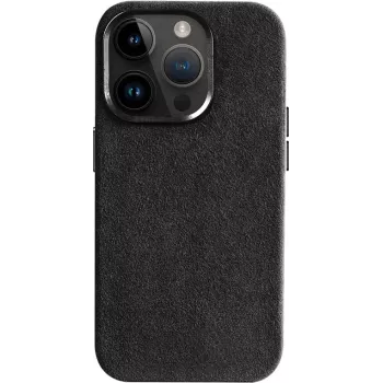 CYOO Alcantara hoesje voor Apple iPhone 16 Pro Max – zwart CY123618
