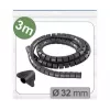Quadrios 25CA740 gevlochten kabelmantel, rekbaar PET, zwart, 3 m, voor 25-32 mm bundels