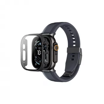 AMAZINGTHING Radix volledige beschermhoes met gehard glas voor Apple Watch Ultra 3 49mm – zwart