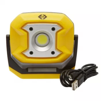 C.K Tools oplaadbare werklicht, COB LED, 700 lm, 10 W, IP65/IK05 (T9735USB)