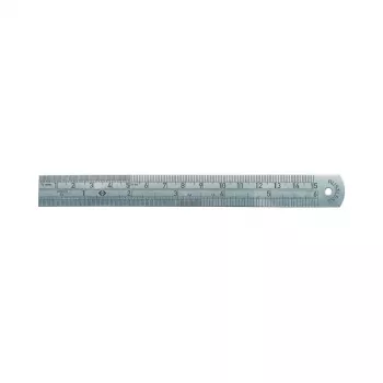 C.K Tools roestvrijstalen liniaal, 150 mm / 6 inch, mm- en inch-verdeling (T3530 06)