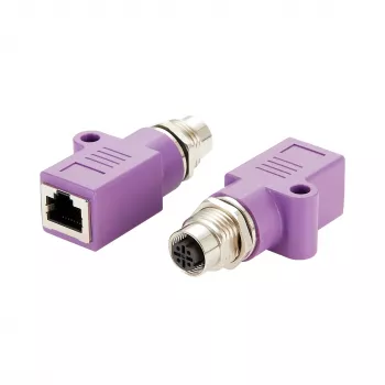 EXSYS M12 D-code 4-pin bus naar RJ45 bus industriële Ethernet-adapter EX-49521